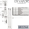 Bristan Vertico Basin Mixer without Waste Tap Spares